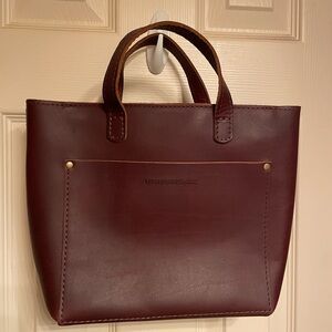 Portland leather mini crossbody tote